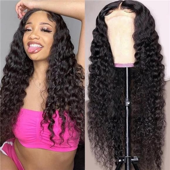 Unipearl Water Wave Lace Front Wigs 4x4 HD Lace Closure Wig 150% Density
